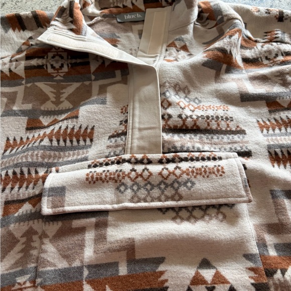 Blue B Collection Tops - Patterned Beige and Brown Women's Hoodie